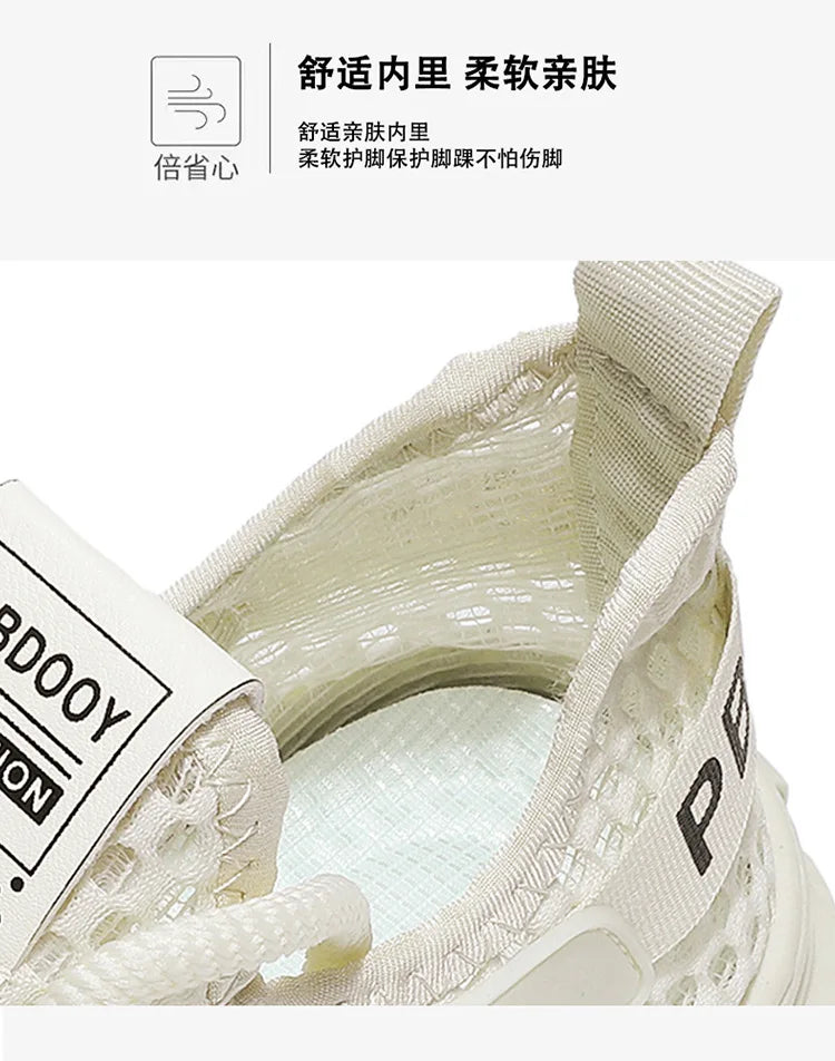 2025 Men's Casual Shoes Summer Beach Anti-slip Wading Shoes Outdoor Comfortable Breathable Mesh Sneakers Men Zapatos De Hombre