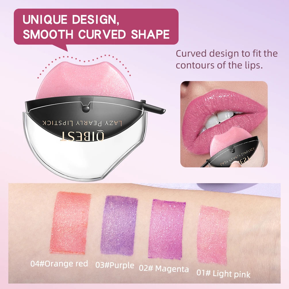 Lip-shaped lipstick seal Sip into makeup lazy blush lipstick Matte makeup effect Moisturizing lip gloss Waterproof non-stick cup