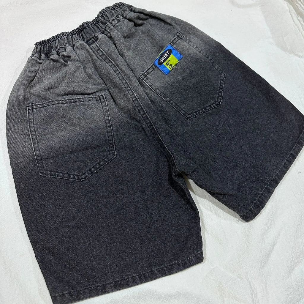 Boys Summer Denim Five-point Pants Kids Fashion Gradient Color Denim Shorts Trousers Teen Casual Jeans Children's Clothing