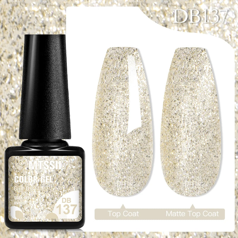 Mtssii 6ML Chocolate Color Gel Nail Polish Brown Semi Permanent UV Gel Autumn Winter Popular Soak Off Nail Art Gel Varnishes