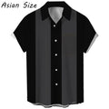 Casual Simple Stripe Hawaiian Shirt 2026 Fashion Color Contrast Men Women Shirt Daily Party Button-Up Summer Unisex Bloses Tops
