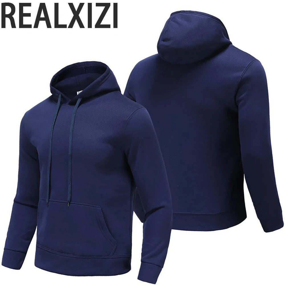 Solid Color Fleece Hoodies Men Women Long Sleeve Sweaters Loose Casual Hoodie Round Neck Sweatshirts Bottom Shirts Pullovers