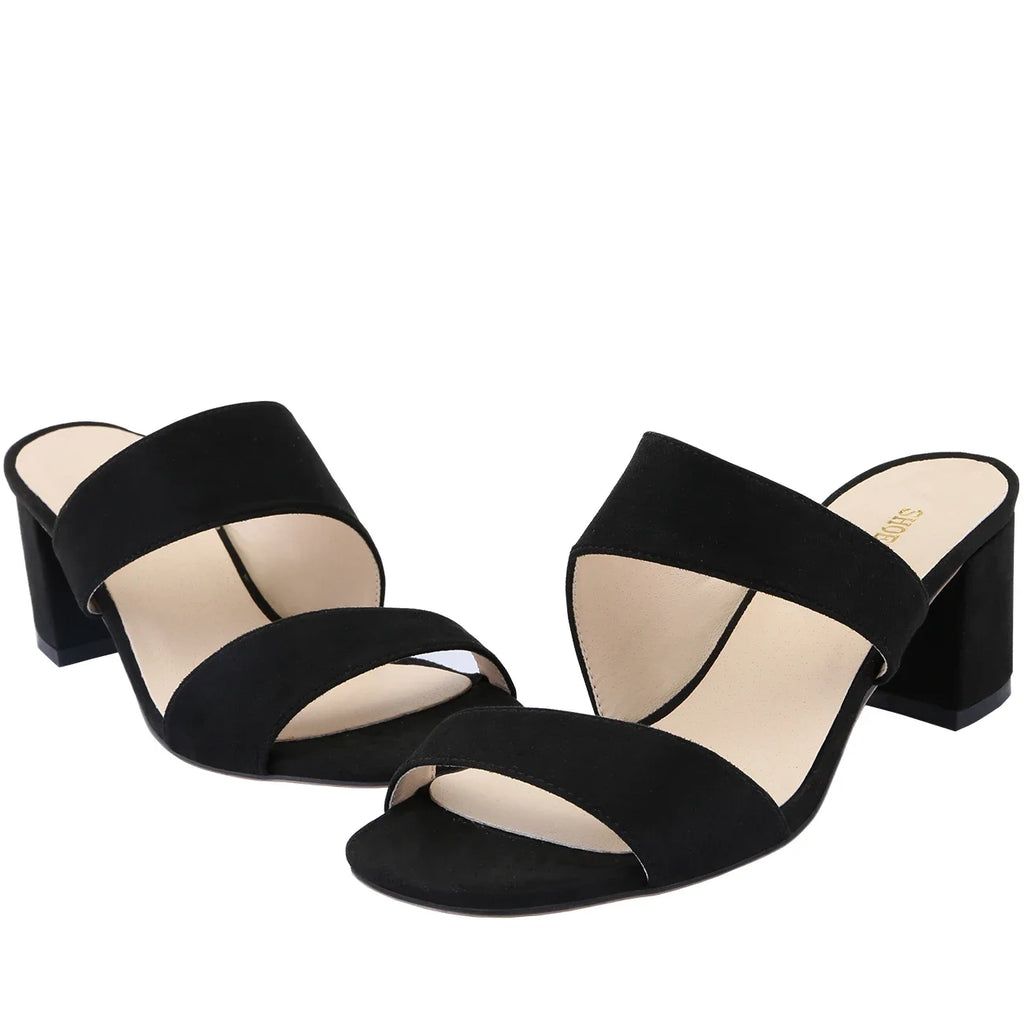 Women Low Chunky Sandals Fashion Sexy Comfort Open Toe 5cm Thick Heel Ship on High Heels Party Dress Girl Slipper Wedding Shoes