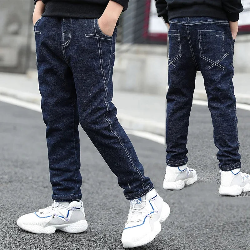 IENENS 5-13Y Kids Boys Clothes Skinny Jeans Classic Pants Children Denim Clothing Long Bottoms Baby Boy Casual Trousers