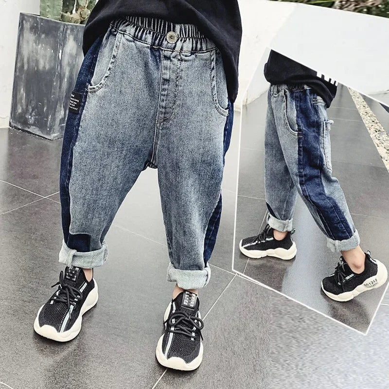 IENENS 5-13Y Kids Boys Clothes Skinny Jeans Classic Pants Children Denim Clothing Long Bottoms Baby Boy Casual Trousers