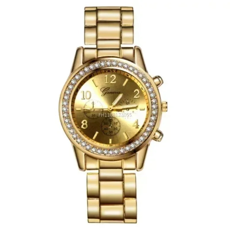 Women Quartz Crystal Luxury Watch Feminino Relogio Bracelet Wristwatch Casual Reloj Gold/Silver Mujer Bayan Kol Saati