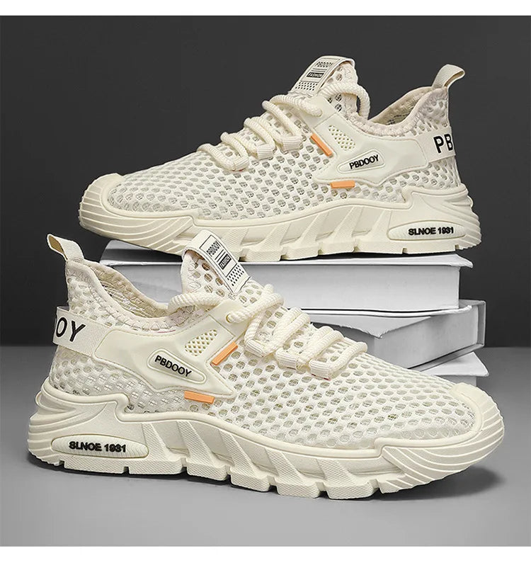 2025 Men's Casual Shoes Summer Beach Anti-slip Wading Shoes Outdoor Comfortable Breathable Mesh Sneakers Men Zapatos De Hombre