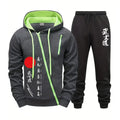 2025 New Arrival Men's Bushido Print Hoodie Sweatpants High Quality Male Outdoor Casual Sport Jogging Suit Motorcycle Zip Outfit