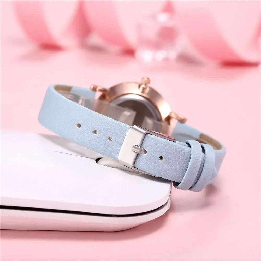 Luminous Watch for Women Girls Simple Trendy Glow in The Dark Watch Cute Fresh School Student Wristwatch Gift