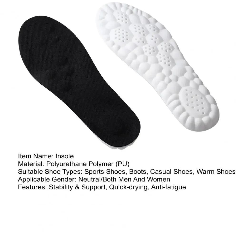 Memory Foam Insoles Cut to Fit Cloud Soles Breathable Inserts with Arch Support Shock-Absorbing Shoe Steppers for Sneakers