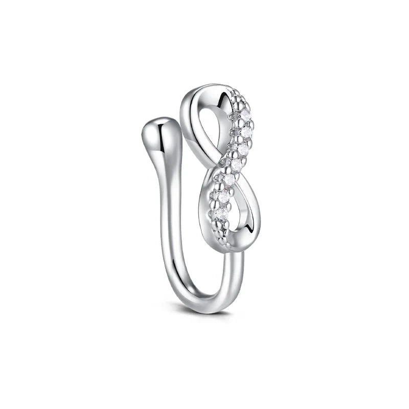 1Pcs Stainless Steel Nose Ring Hoop C Shape Septum Rings Non Piercing Ear Clip Earring Fake Nose RingsWomen Piercing Jewelry