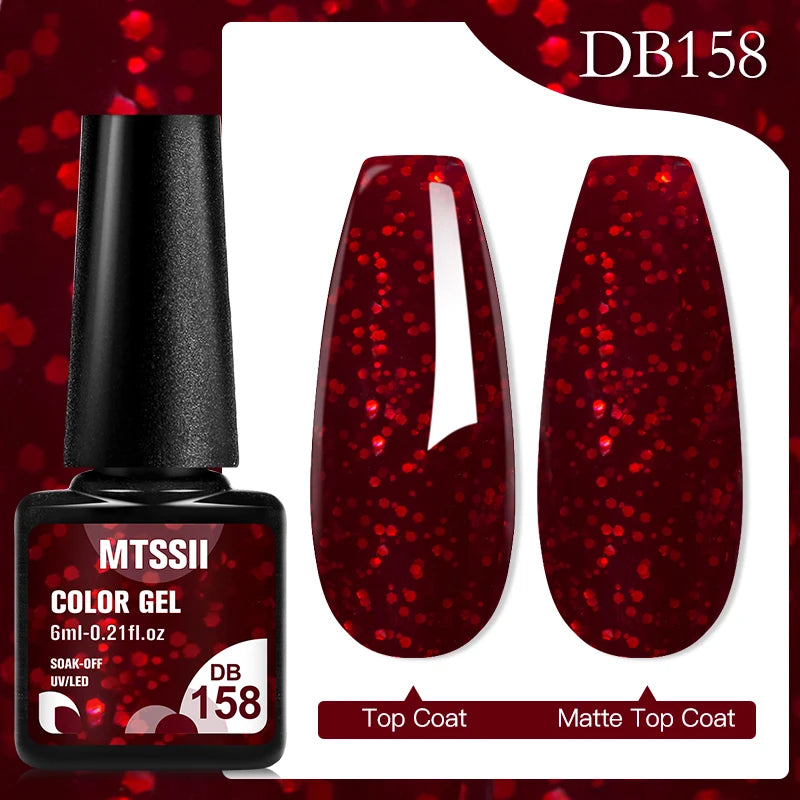 Mtssii 6ML Chocolate Color Gel Nail Polish Brown Semi Permanent UV Gel Autumn Winter Popular Soak Off Nail Art Gel Varnishes
