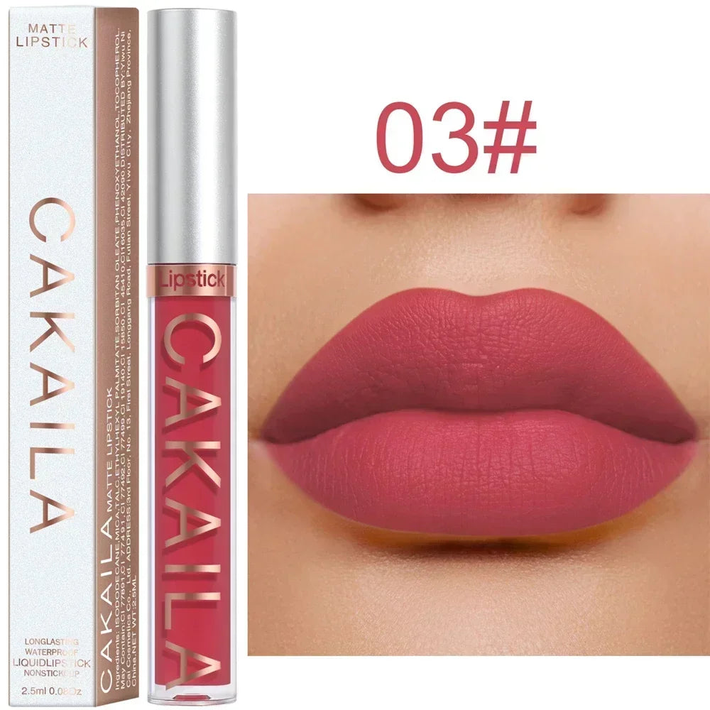 Matte Velvet Lip Glaze Long Lasting Silky Smooth Liquid Lipstick Not Easy To Fade Lip Gloss Makeup Sexy For Women Lip Tint