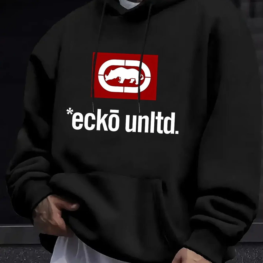 Men's Hoodie with Graphic "Ecko Unlimited" - Casual Sweater  Long Sleeves  Regular Fit Autumn/Winter Casual Hoodie
