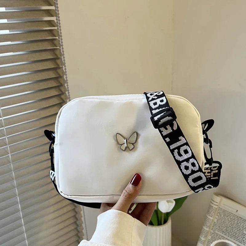 New Fashion Women Crossbody Bags Makeup Bag Women Trend Lingge Embroidery Camera Shoulder Bag Design Nylon Small Messenger Bag
