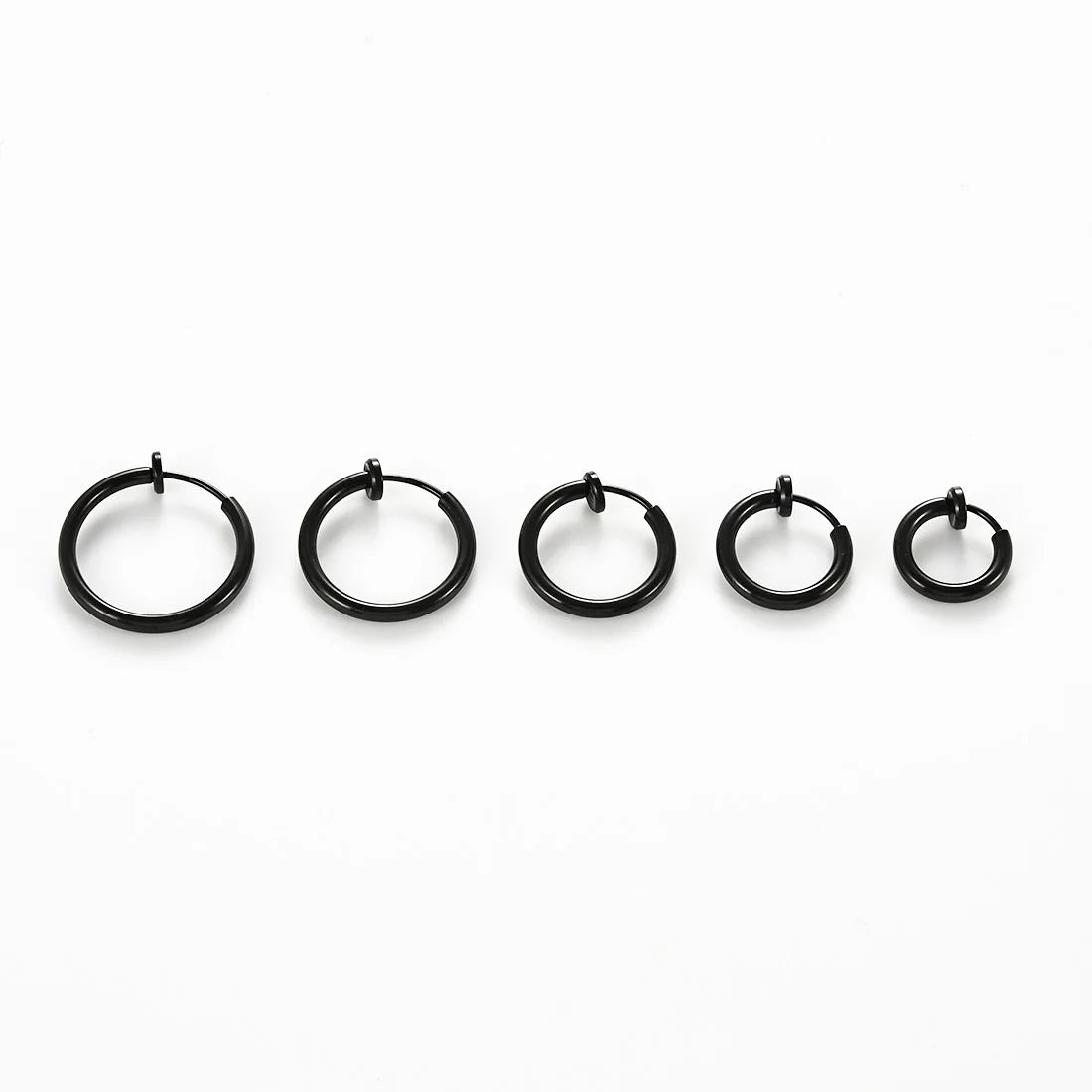 1Pair Stainless Steel Clip On Spring Hoop Earring For Men Women 12/14/16/18/20MM NonPierced Fake Cartilage Earring Jewelry Gift
