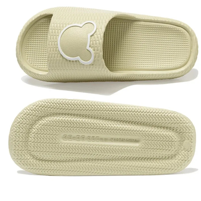Home Cloud Slipper Men Cartoon Bear Sandal Flip Flop Beach House Shoe Platform Female Woman Slides Ladies Outdoor Rubber Sneaker