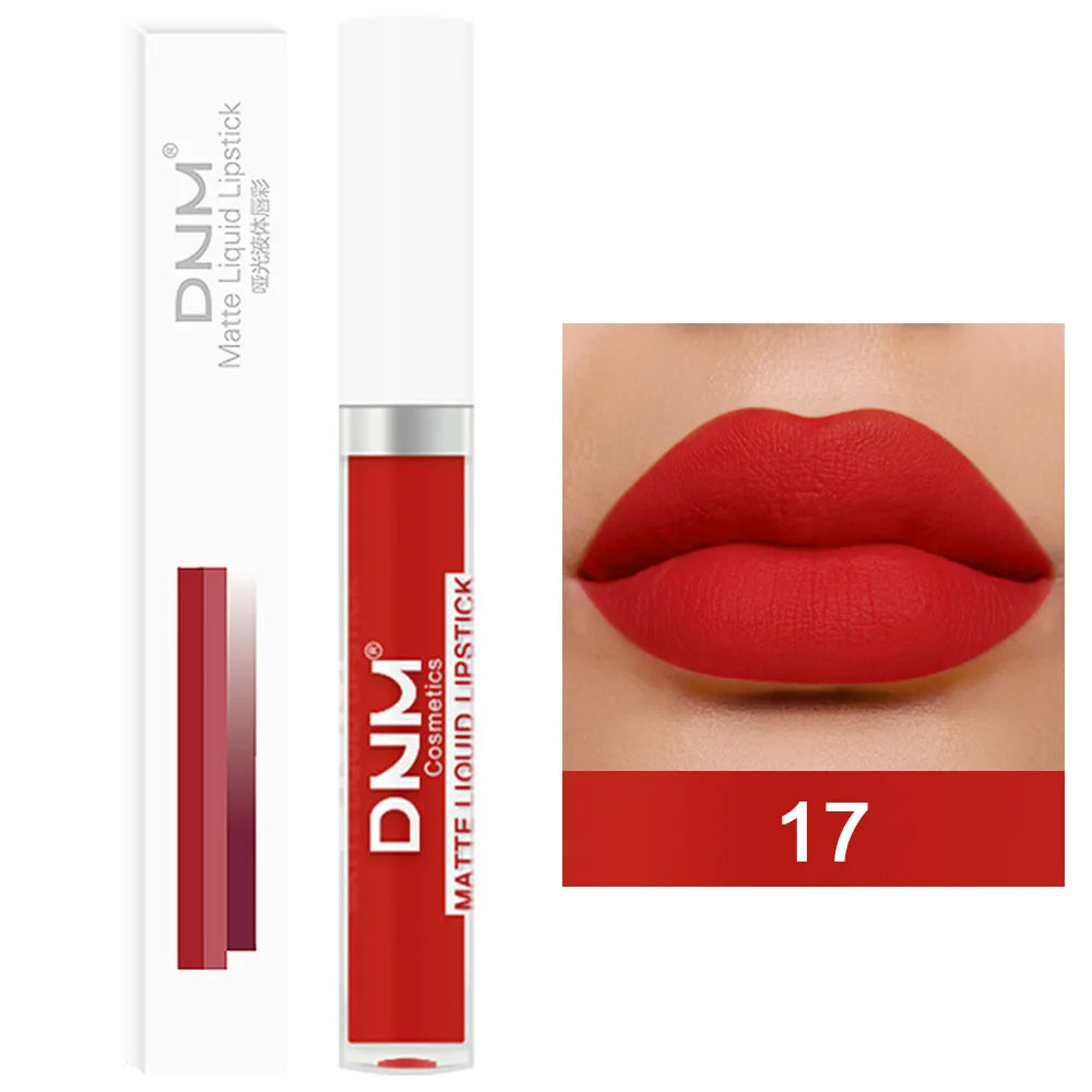 DNM 19 Colors Matte Lip Gloss Waterproof Long-lasting Non-fading Lip Glaze Multi-color Non-stick Cup Lipstick Lipgloss