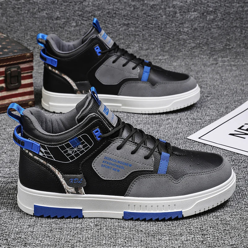 Mens Board Shoes 2025 Winter Comfortable Thick Soled Non Slip Casual Smeakers Student Street Warm Winter Cotton Shoes for Men