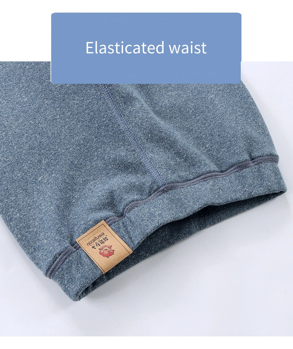 Children Fleece-lined Pants for Teenager Boys Girls Warm and Cozy Elastic Winter Bottoms Clothes Suitable for Autumn and Winter