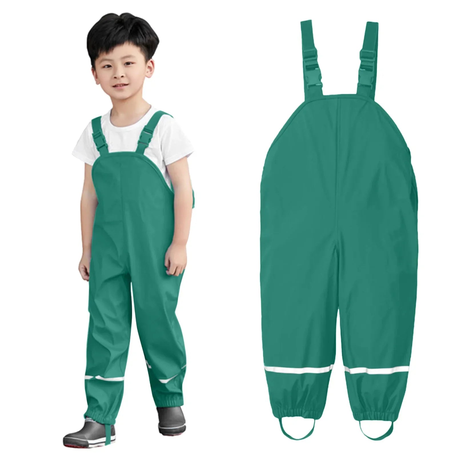 Children Waterproof Rain Pants Toddler Kids Boys Girls Rain Dungarees Windproof Waterproof Overalls Mud Jumpsuit Clothes штаны