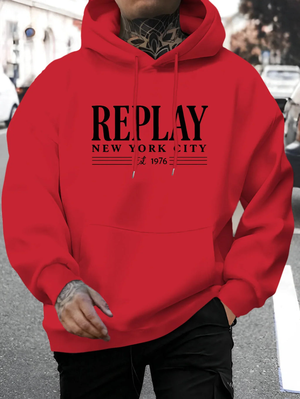 Men's letter-printed sweatshirt - an essential long-sleeved pullover for both daily and formal wear, a casual sweater for autumn