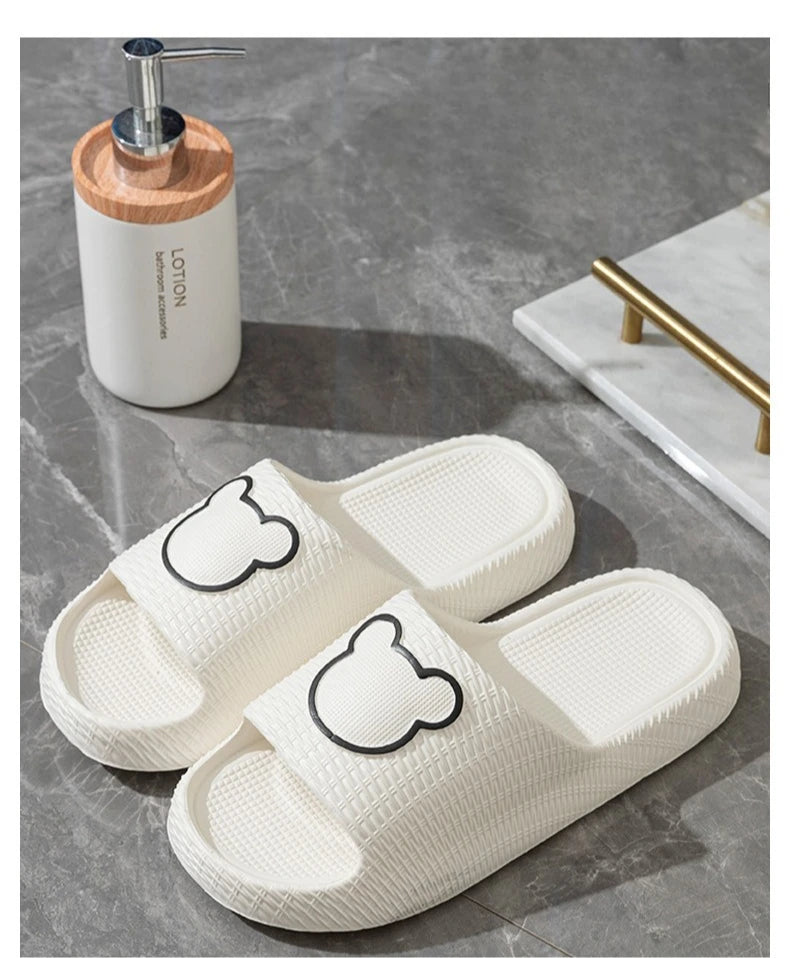 Home Cloud Slipper Men Cartoon Bear Sandal Flip Flop Beach House Shoe Platform Female Woman Slides Ladies Outdoor Rubber Sneaker