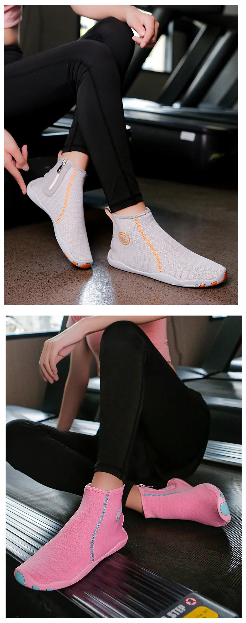 High Ankle Unisex Gym Footwaer Couples Vacation Beach Game Aqua Shoes Women Indoor Yoga Shoes Men Squat Fitness Shoes 35-46#