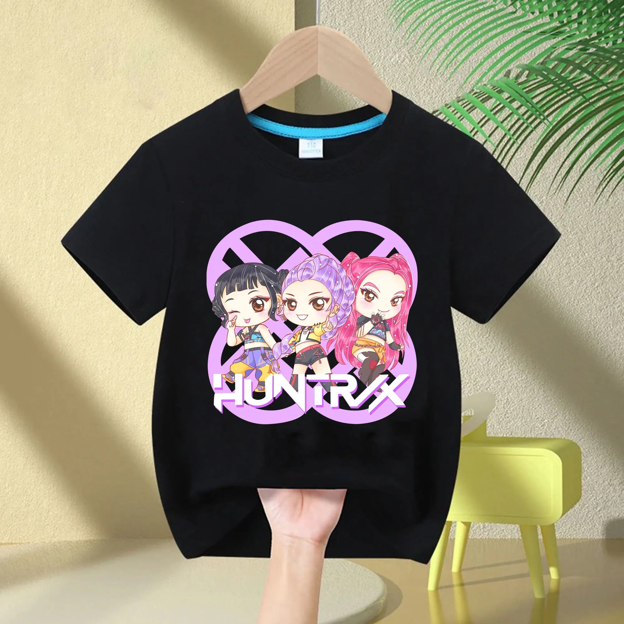 New 2025  KPop Demon Hunters Saja Boys Cartoon Boys T-shirt Round Neck Print Fashion Casual Top Children's T-shirt Kids Clothing