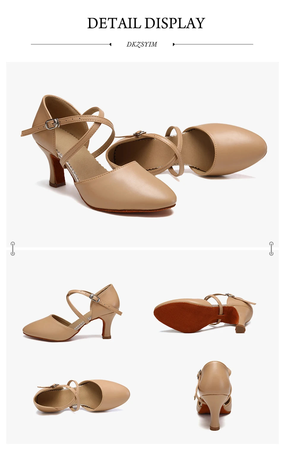 DKZSYIM Women Dance Shoes Latin Party Tango Jazz Elegant Dancing Shoes Lace-up Suede Sole Closed Toe Microfiber Leather 7 Colors