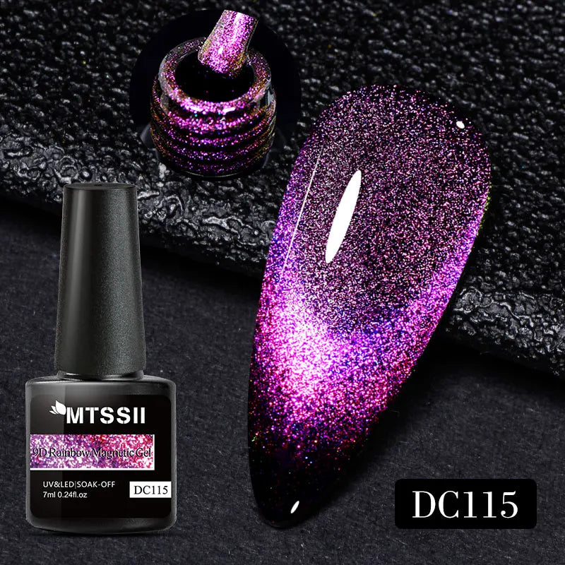 7ml Moonlight Magnetic Cat Eye Gel Nail Polish Grey Blue Red Black Autumn and Winter Nails Ultra Shine Soak Off UV Gel Nail Art