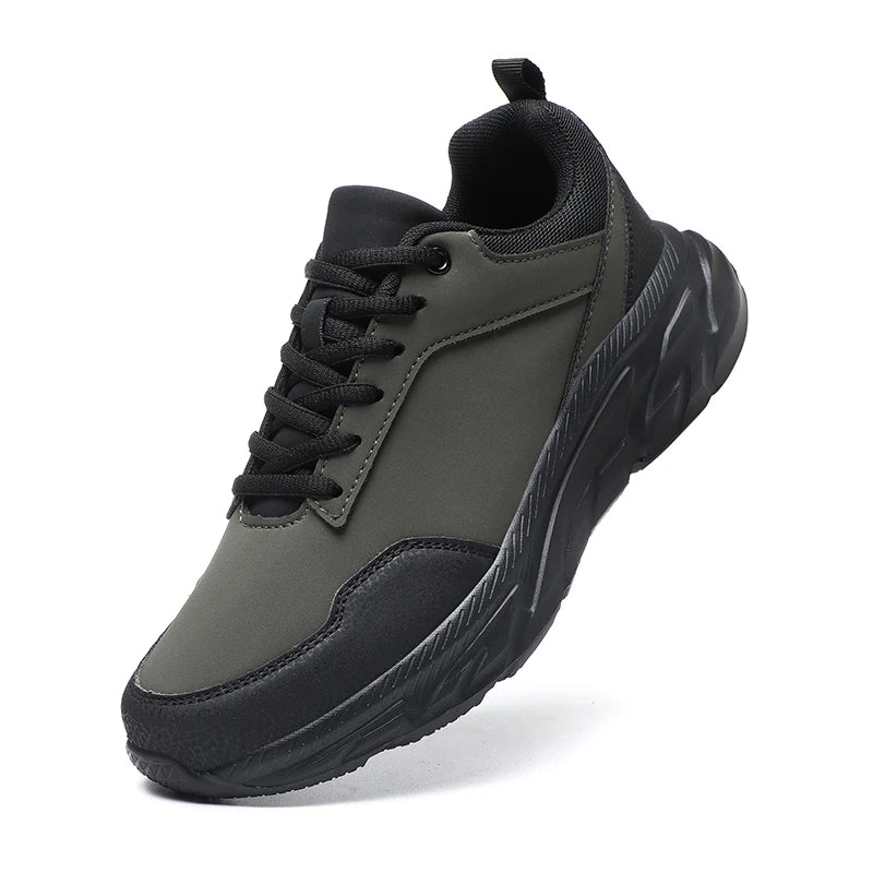 Autumn Men Sneakers Thick Soled Casual Shoes Men Cushioning Sports Shoes Outdoor Waterproof Walking Shoes Plus Size 39-48