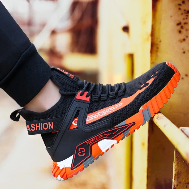 High Top Man Boots Safety Protective Shoes Steel Toe Work Shoes Men Anti-puncture Safety Shoes Men Women Work Safety Boots