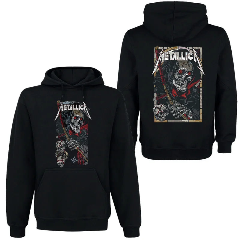 METALLICA Band Rock Dark Wind Hoodie Men's Street Hip Hop Top Comfortable Hooded Sweater Fall_Winter Personality Men's Clothing