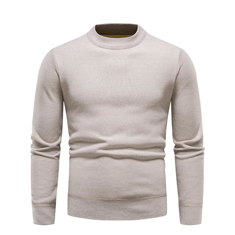 New Winter Turtleneck Sweater Thick Mens Casual Pullover Sweaters Solid Color Quality Warm Slim Turtleneck Sweaters Pullover Men