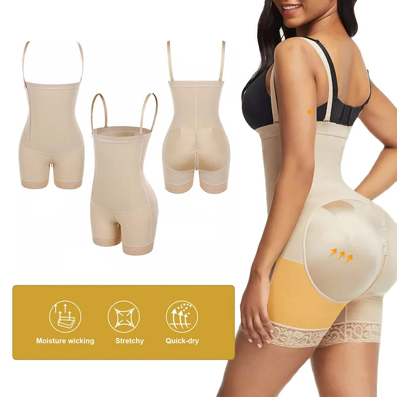 AfruliA High Compression Bodysuits Shapewear Fajas Colombianas Corrective Girdles Tummy Control Panties BBL Slimming Body Shaper