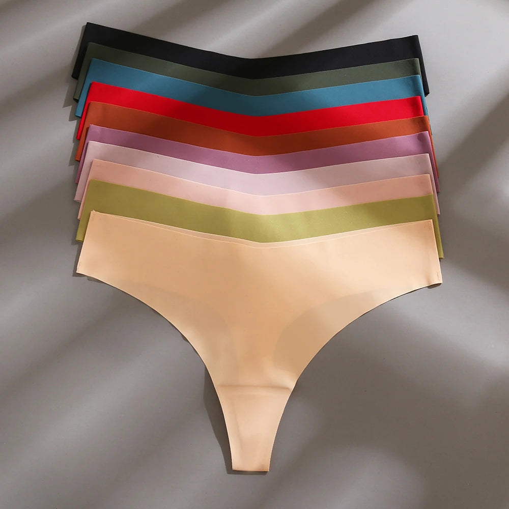 7 Pieces Sexy Lingerie Women's Seamless Panties Silk Female Underwear for Women Elasticity Thongs Secret G-String Fashion Tangas