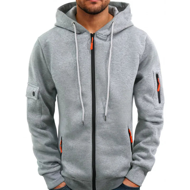 Half Zipper Men's Tactical Hoodies Solid Warm Fleece Military Sweatshirts Multi Pockets Male Hooded Jackets Thick Outdoor Polar