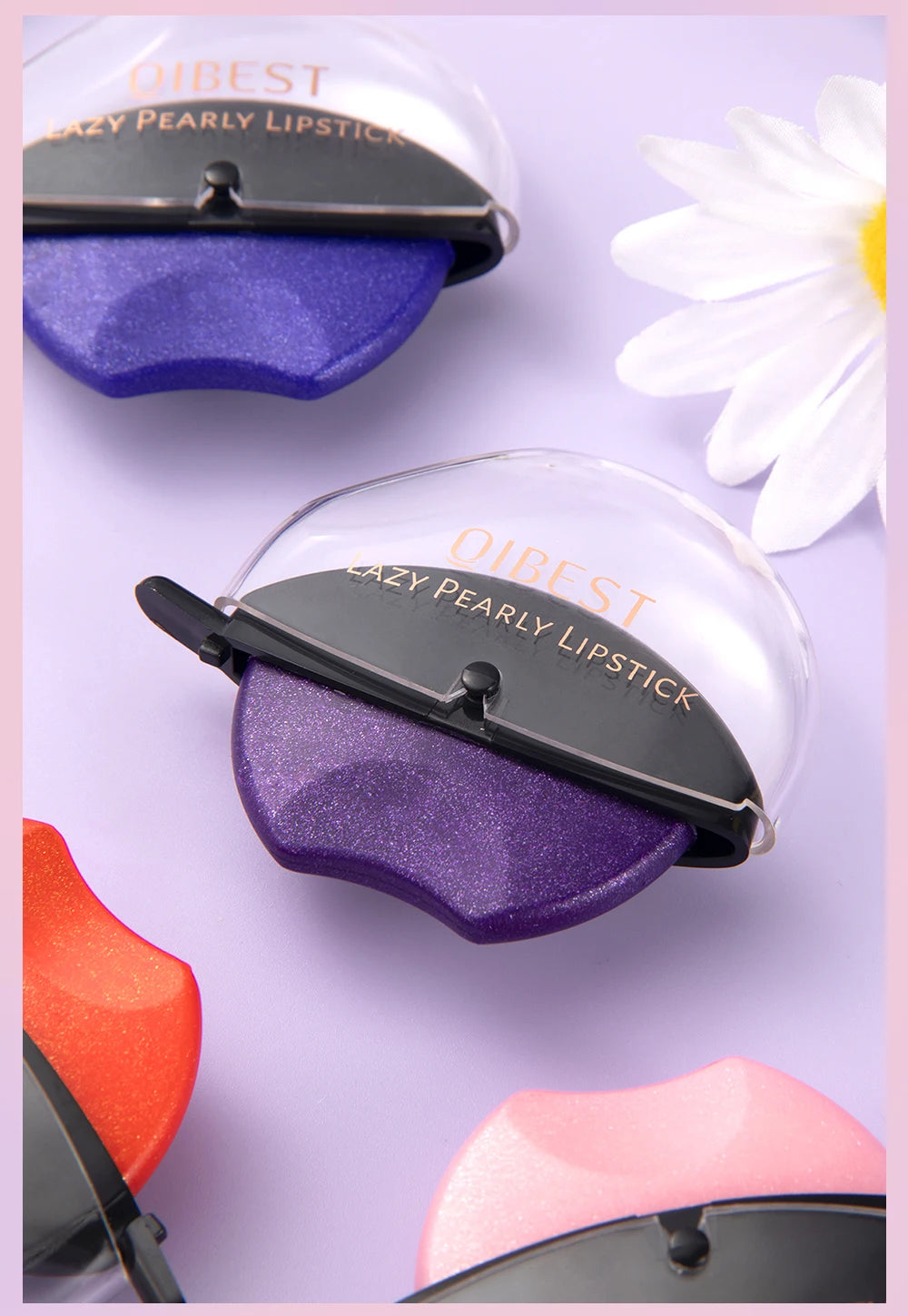 Lip-shaped lipstick seal Sip into makeup lazy blush lipstick Matte makeup effect Moisturizing lip gloss Waterproof non-stick cup