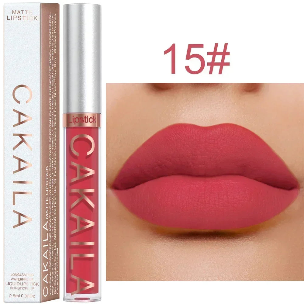 Matte Velvet Lip Glaze Long Lasting Silky Smooth Liquid Lipstick Not Easy To Fade Lip Gloss Makeup Sexy For Women Lip Tint