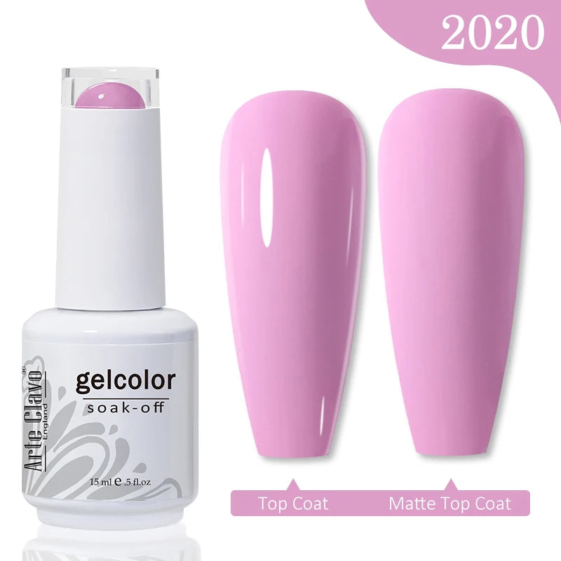 Arte Clavo 15ml Rose Red Pink Color Gel Nail Polish Autumn Winter Hot Sale Long Lasting Soak Off For Manicure Nail Art Gel