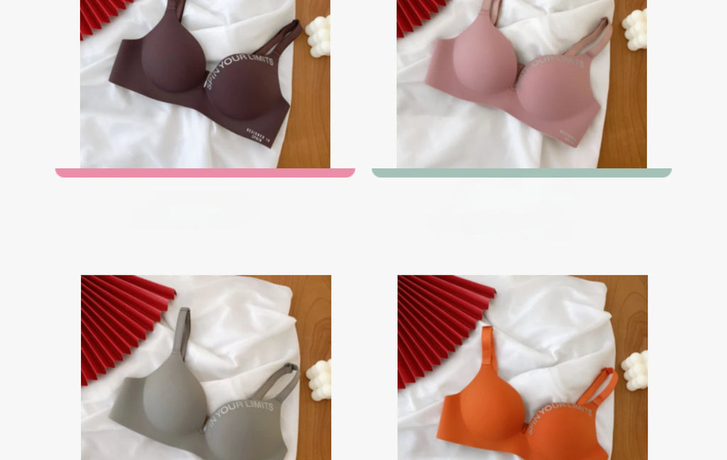 Women Print Seamless Bra Sexy Lingerie Floral Push Up Bras One-Piece Underwear 2024