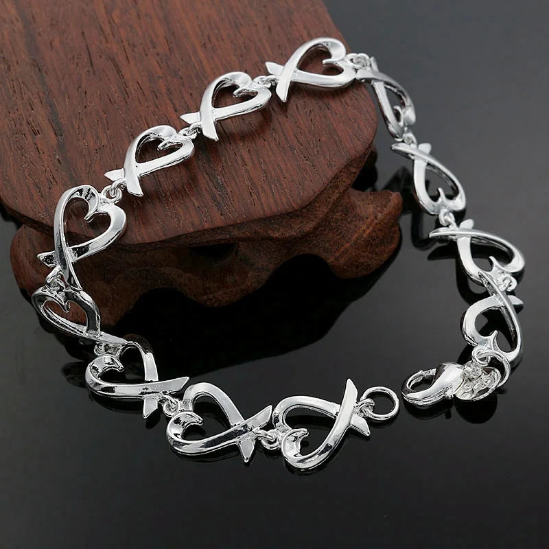 Fine 925 sterling silver Chain stars Bracelets for women Charms fashion designer party Wedding Jewelry Holiday gifts