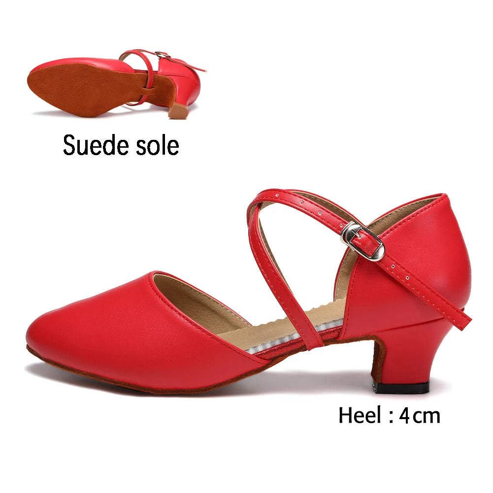 DKZSYIM Women Dance Shoes Latin Party Tango Jazz Elegant Dancing Shoes Lace-up Suede Sole Closed Toe Microfiber Leather 7 Colors
