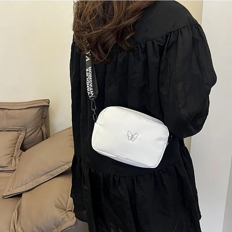New Fashion Women Crossbody Bags Makeup Bag Women Trend Lingge Embroidery Camera Shoulder Bag Design Nylon Small Messenger Bag