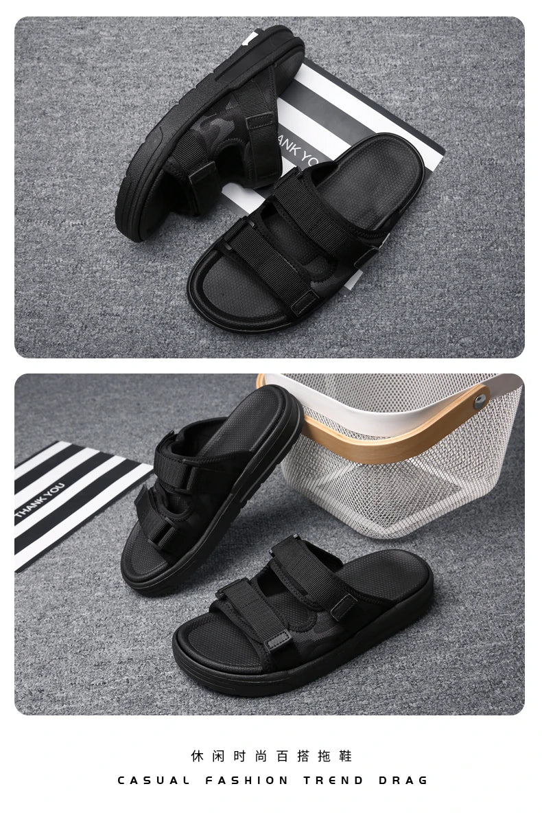 Men's Sandals Flat Sandals Men's Slippers Shoes for Men Wear-resistant Soft and Comfortable Indoor and Outdoor Non-slip Fashion