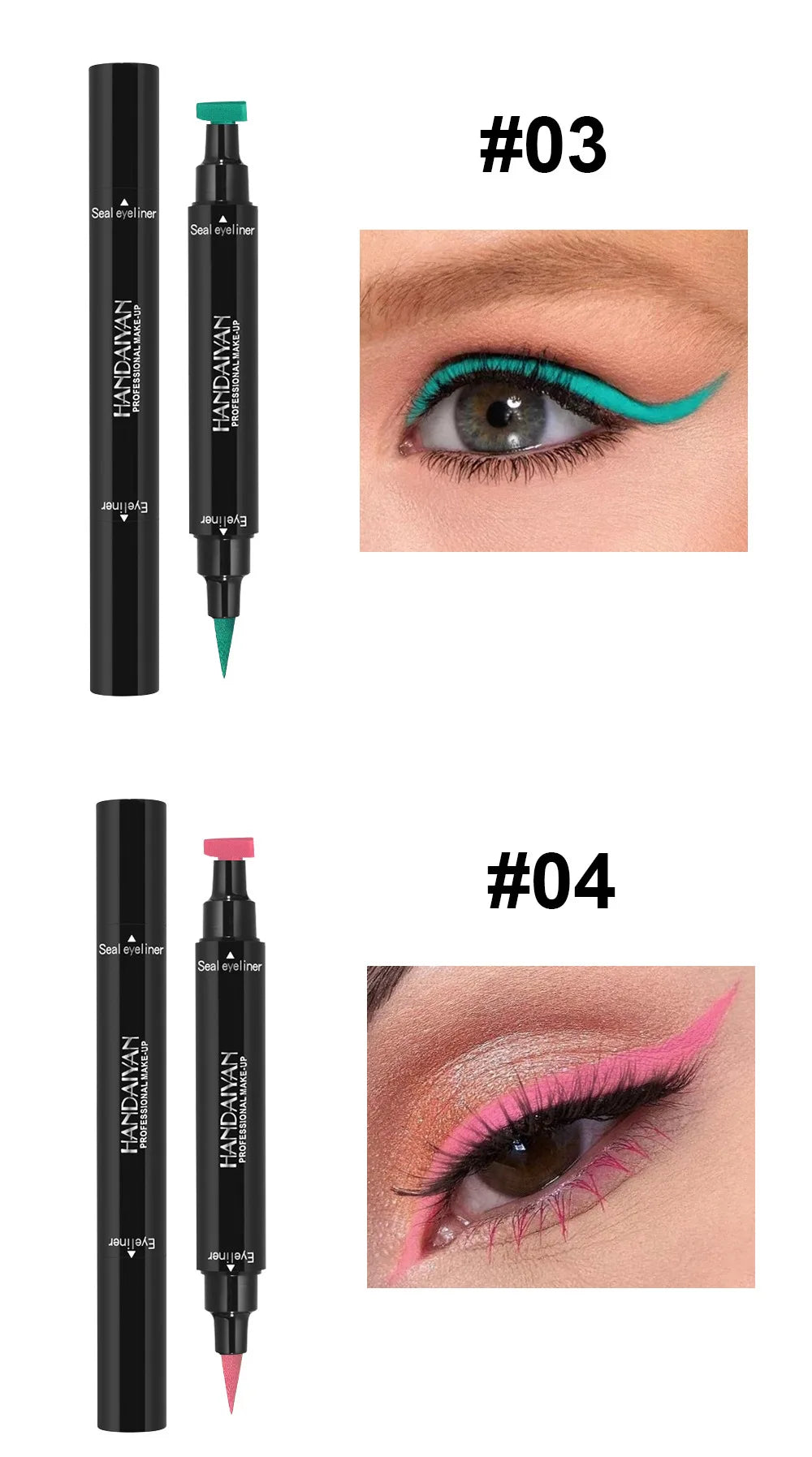 Long Lasting Triangle Liquid Eyeliner Stamp Waterproof Quick Dry No Smudging Eye Cosmetics Tool for Professional Makeup