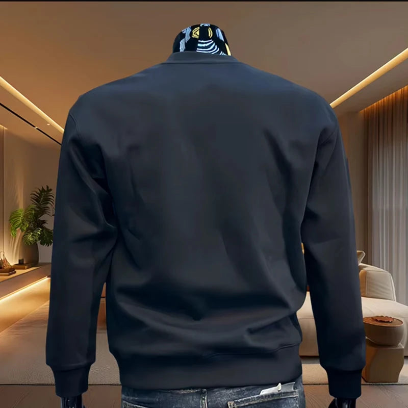 Italy Fashion Printed Hoodies for Men High Grade Daily Casual Long Sleeved Pullover Male Home Outdoor Comfortable Soft Sweater