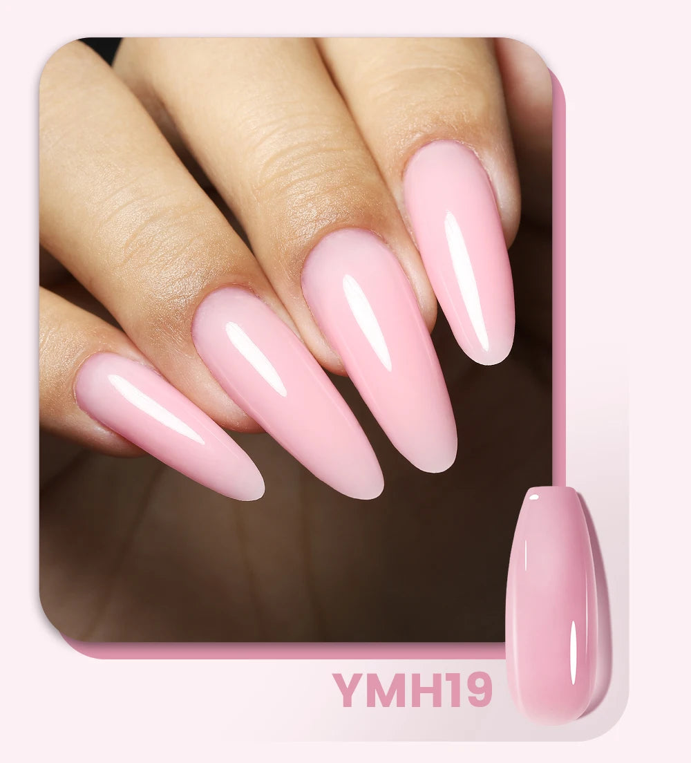 YOKEFELLOW 15g Jelly Extension Gel Nail Polish Nude Pink Clear Building Construct Extend Gel Soak Off UV LED Acrylic Gel Varnish