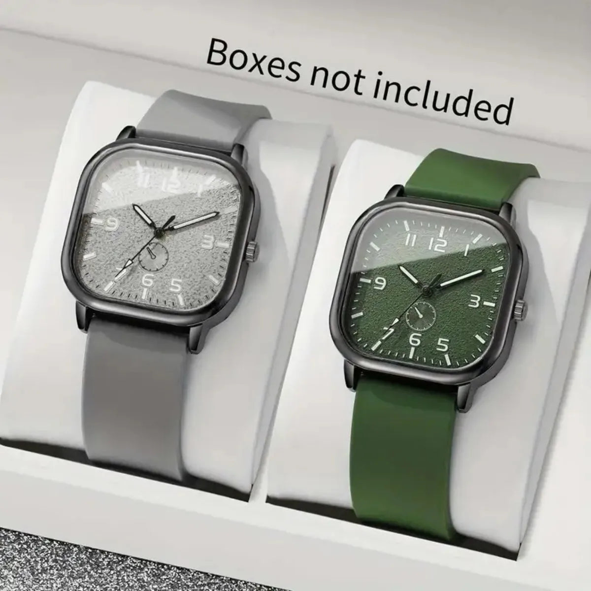 Fashion Square Women's Watch Casual Silicone Strap Business Luxury Quartz Wristwatches Men Women Students Sports Wristwatch